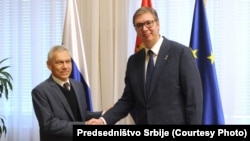 Ruski ambasador Aleksandar Bocan Harčenko i predsednik Srbije Aleksandar Vučić, Beograd, novembar 2022.