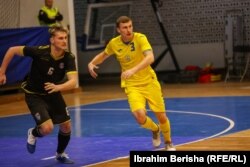 Sergey Malyshko tokom meča protiv reprezentacije Kosova, koja je poražena od ukrajinskog tima.