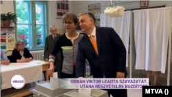 A Híradó tudosítása: Orbán Viktor szavazott a 2019-es Európai Parlamenti választásokon.
