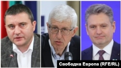 Владислав Горанов, Румен Овчаров и Николай Малинов (отляво надясно).