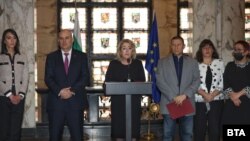 Главният прокурор Иван Гешев и заместниците му Десислава Пиронева, Даниела Машева, Красимира Филипова и Борислав Сарафов, който е директор на Националната следствена служба