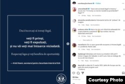Sute de mesaje au lăsat românii pe pagina de Facebook a Ambasadei SUA.