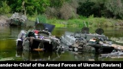 Оставшаяся в Харькове российская военная техника.