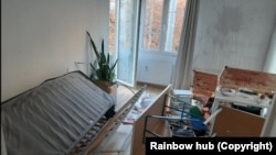 Клубът на общността ЛГБТ Rainbow hub след нападението в събота, 30 октомври 2021 г.