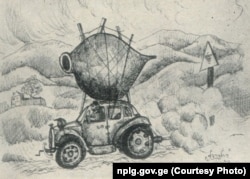 რეზო გაბრიაძის ესკიზი მხ. ფილმ "ქვევრისთვის"