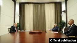 Владимир Путин, Никол Пашинян, Ильхам Алиев