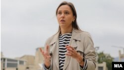 Ева Цветковска, претседателка на Универзитетското студентско собрание на УКИМ