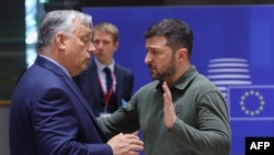 Orbán Viktor és Volodimir Zelenszkij Brüsszelben 2024. június 27-én