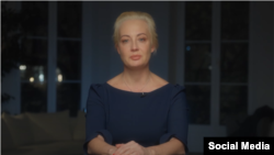 იულია ნავალნაია ვიდეომიმართვის დროს. 19 თებერვალი, 2024 წელი 