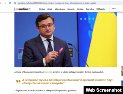 Korábbi, 2023. augusztus 12-i hivatkozás a Voice of Europe-ra a Mandineren