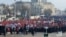 Sute de oameni au participat la protestul din Tiraspol organizat de administrația din regiune. 