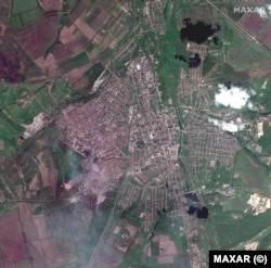 Сателитна снимка на Бахмут от 15 май 2023 г.