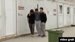 Мигранти во кампот во Табановце, февруари 2024