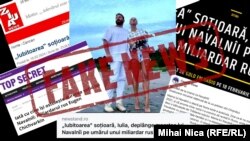 Colaj cu site-uri din România care au propagat informațiile false despre văduva lui Alexei Navalnîi, Iulia, și despre mama opozantului, Liudmila Navalnaia.