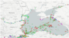 Situația traficului maritim în Marea Neagră, astăzi, după prânz, conform site-ului marinetraffic.com.