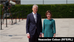 Premierul norvegian Jonas Gahr Støre alături de Maia Sandu, președinta R. Moldova. 1 iunie 2023