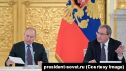 Владимир Путин и Валерий Фадеев