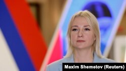 Jekaterina Duncova posle podnošenja kandidature za učešće na predsedničkim izborima u Rusiji, Moskva, 20. decembar 2023.