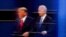 Илустрација од предизборна дебата меѓу Доналд Трамп и Џо Бајден