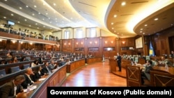 Kryeministri i Kosovës, Albin Kurti, në foltoren e Kuvendit - Fotografi nga arkivi.