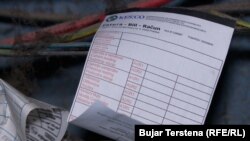 Faturë e zbrazët e energjisë elektrike. Fotografi nga arkivi.