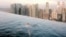 Посетитель бассейна на 57-м этаже в Marina Bay Sands Hotel. Сингапур, апрель 2024 года