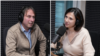 Vlad Ianusevici și Victoria Coroban în studioul Europei Libere.