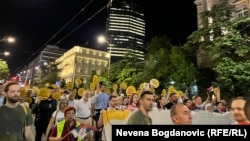 Protest je završen ispred zgrade bombardovanog Generalštaba, 13. april 2024.