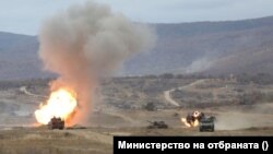 Момент от демонстрацията на военния полигон