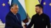 Унгарскиот премиер Виктор Орбан и украинскиот претседател Володимир Зеленски во Киев, 2 јули 2024 година
