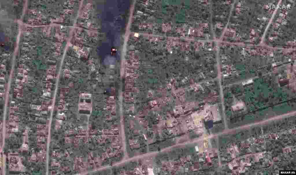 Isti dio grada spaljen, 15. maj 2023. &quot;Odbrana Bahmuta se nastavlja i prošli su dani pokazali da Ukrajina može napredovati i suprotstaviti se tamo ruskim snagama&quot;, rekao je general-pukovnik Oleksandar Sirskij 15. maja.