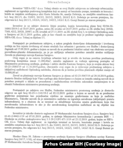U urbanističkoj dozvoli iz 2020. godine koju je izdala Općina Novi Grad navedeno je kako je kompanija Hifa-Oil dostavila saglasnost Aerodroma Sarajevo za skladište kerozina.