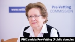 Tatiana Răducanu la una din ședințele comisiei pre-vetting