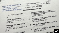 Optužnica protiv Donaldna Trumpa na sudu u državi Georgia, 14. avgust 2023.