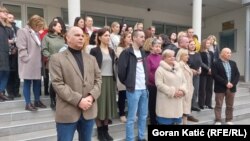 Radnici Okružnog suda u štrajku, Banja Luka, 28. februar 2024.