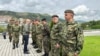 Министерот за одбрана Милош Вучевиќ во посета на воениот гарнизон во Рашка, во близина на границата со Косово, 31 мај 2023 