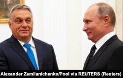 Виктор Орбан и Владимир Путин в Кремле, 18 сентября 2018 года