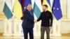 Orbán Viktor miniszterelnök és Volodimir Zelenszkij ukrán elnök Kijevben 2024. július 2-án