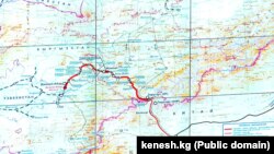 Маршрут по проекту железной дороги «Китай - Кыргызстан - Узбекистан».