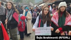 Протести за поддршка на палестинскиот народ во Сараево