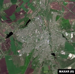 Сателитна снимка на Бахмут от 8 май 2022 г.