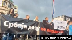 Србија-Белград-Трет протест „Србија против насилството“ во Белград, 19 мај 2023 година.