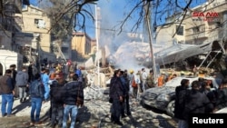 Mesto raketnog napada u Damasku gde su ubijeni propadnici iranske Revolucionarne garde, 20. januar 2024.