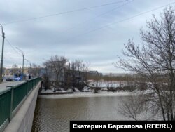 Вид на Охтинский мыс