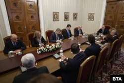 Представителите на ПП-ДБ на консултации при президента Радев, 11 март 2024 г.