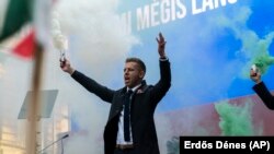 Magyar Péter 2024. március 15-én az Andrássy úton