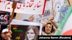 Protestat në Belgjikë në mbështetje të protestave në Iran dhe kundër ekzekutimeve të protestuesve. Shkurt, 2023.