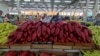 North Macedonia - red pepper in a Skopje market.