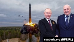 Илустрација, нуклеарно оружје во Белорусија, Лукашенко и Путин 