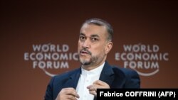 Иранскиот министер за надворешни работи Хосеин Амир-Абдолахиан на Светскиот економски форум, Давос, 17 јануари 2024 година.